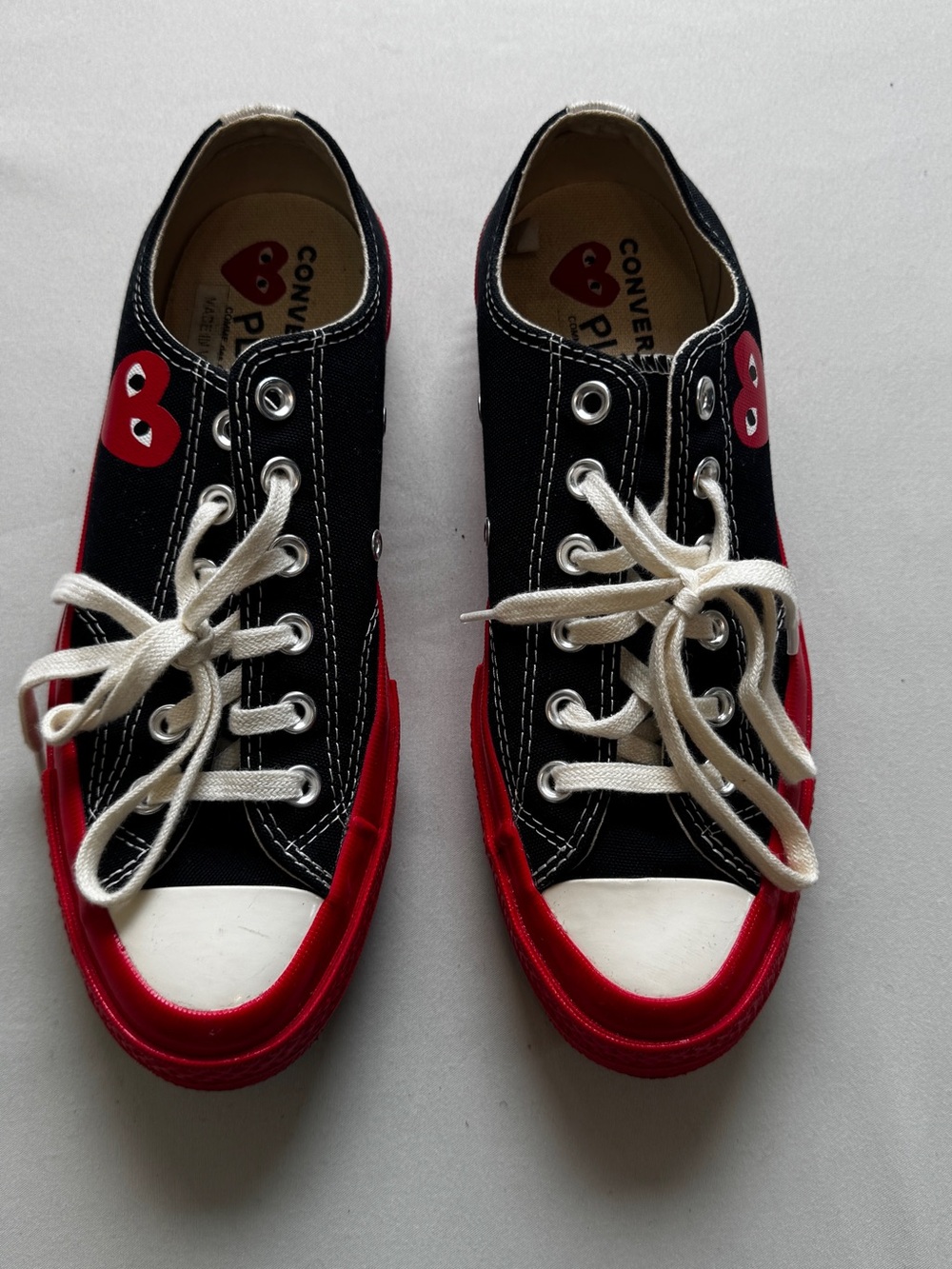 Comme des Garçons Play x Converse Chuck 70 Low 'Black Red' Women’s 8.5 / Men 6.5